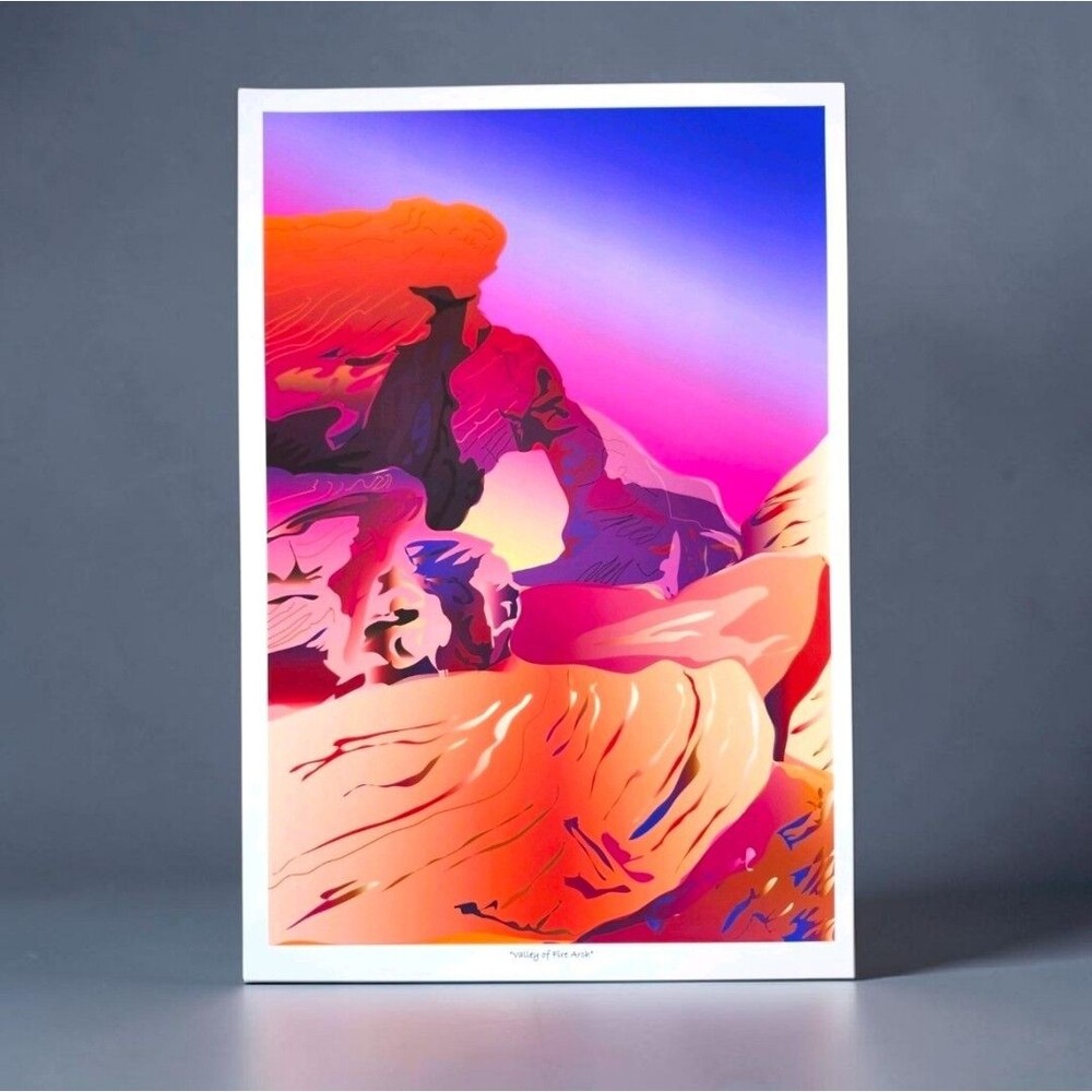 Shirley A. Jeane Valley of Fire Arch 2007 Southwest Desert Art Print Watercolor
